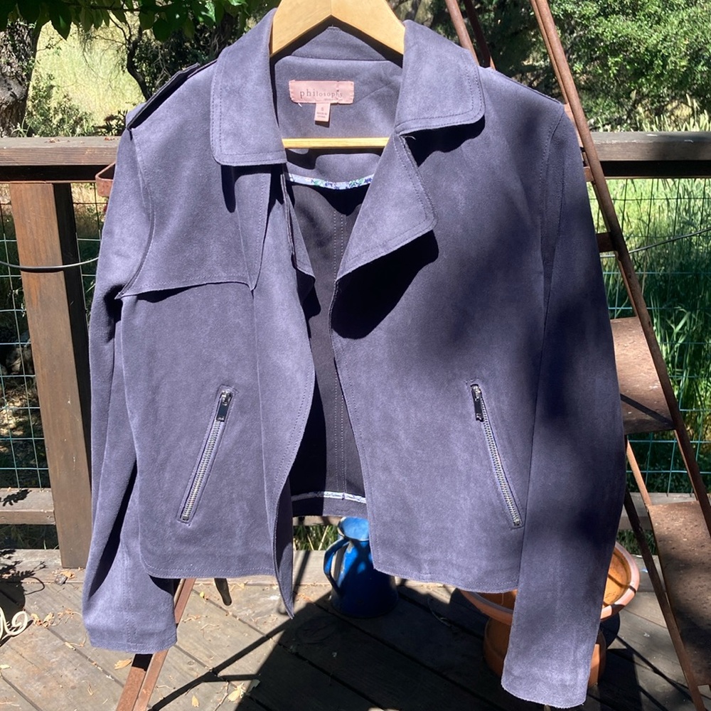Philosophy faux suede jacket